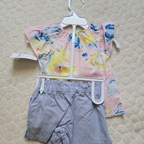 Carter's baby girl outfit 3M floral striped New - Picture 5 of 5